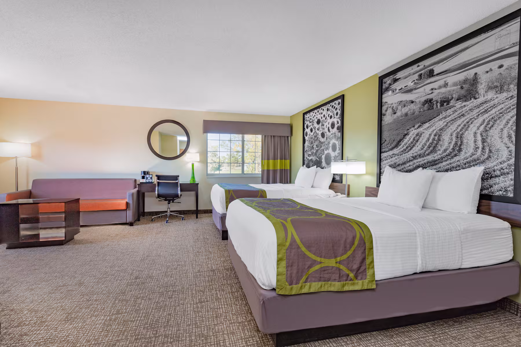 Double Queen Suite with two queen beds and pullout couch